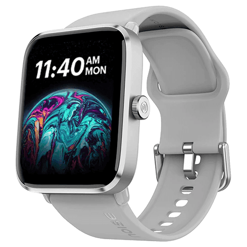 Noise ColorFit Pro4 Bluetooth Calling with 1.72'' TruView Display and Functional Crown Smartwatch (Charcoal Black Strap, Regular)